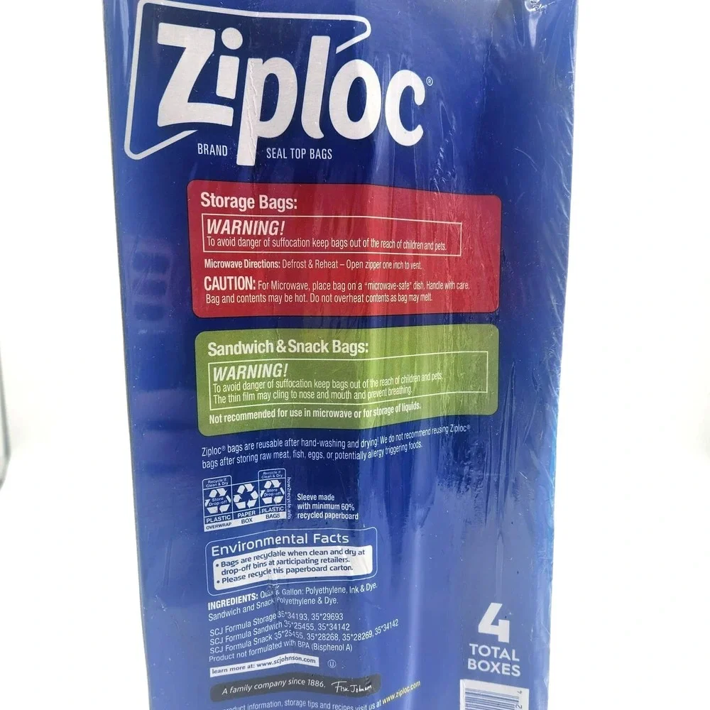 Ziploc 347-Count Variety Pack – Gallon, Quart, Sandwich & Freezer Bags Combo